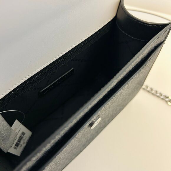 Michael Kors Purse Greenwich Small Signature Logo Crossbody Bag Black - Picture 7 of 11